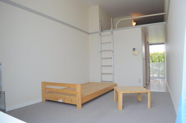 居室(ロフト付きなので、収納スペースは十分あります)