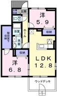 エメラルド雅の間取図