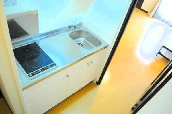 キッチン(便利な2口の電熱コンロ)