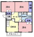 ビラ，エトワール　Ａの間取図
