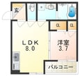 南海本線 粉浜駅 3階建 築3年の間取図