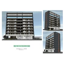 近鉄南大阪線 針中野駅 9階建 建築中の外観写真