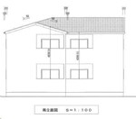 「仮称南光台４丁目新築アパート」立面図