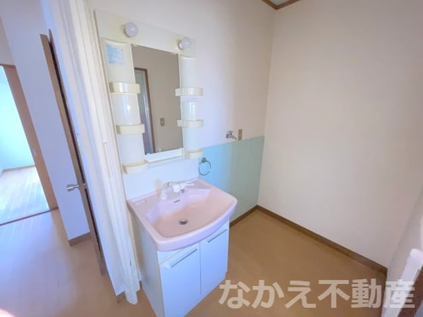 洗面・脱衣所(忙しい朝には欠かせない洗面所です)