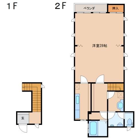 中本町貸家の間取り図