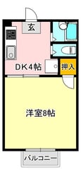 シティ西新D棟の間取図