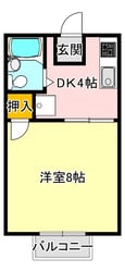 シティ西新C棟の間取図