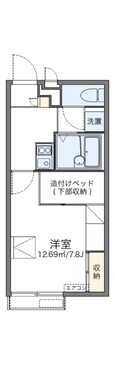 レオパレステイルザウエストの間取図