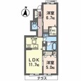 シャーメゾン東茱萸木の間取図