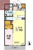 大阪メトロ谷町線 平野駅 3階建 築13年の間取図