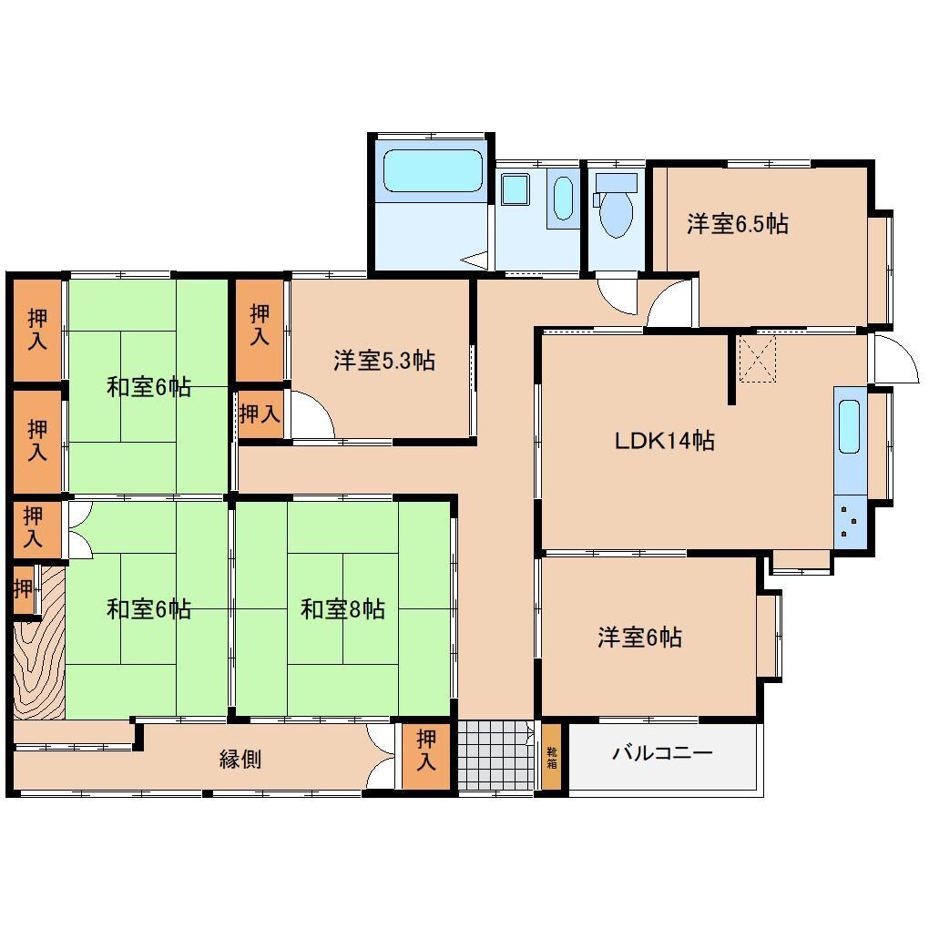 宮熊戸建2の間取り図