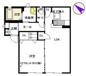メゾンドe＆ｋの間取り図