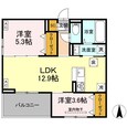 Ｄ－ＲＯＯＭ七曲Ⅱの間取図