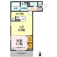 Ｄ－ｒｏｏｍ中倉の間取図