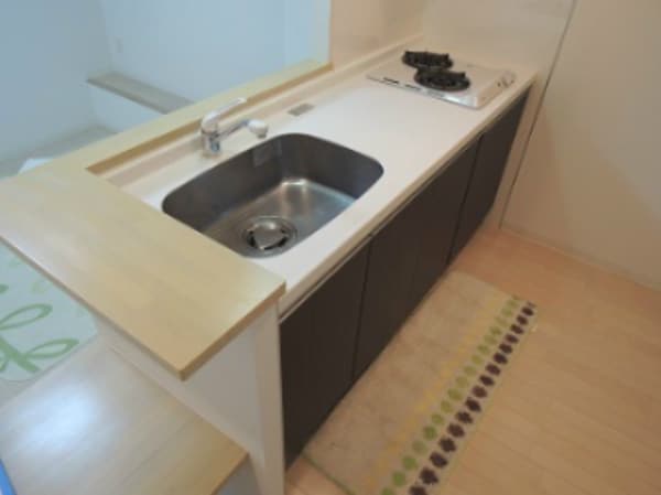 キッチン(ガスコンロ２口※別号室参考写真※)