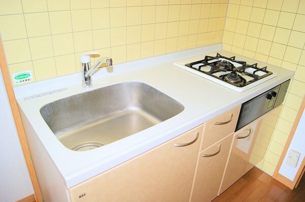 物件内観写真4　(システムキッチン　ガスコンロ２口)