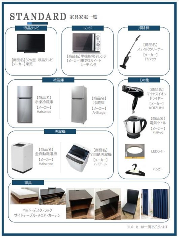 間取り(家具家電付きセットアップ賃貸)