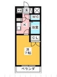 Studio Aの間取図