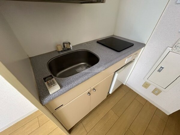 キッチン(電子レンジ、冷蔵庫など家具家電を賃料内で設置)