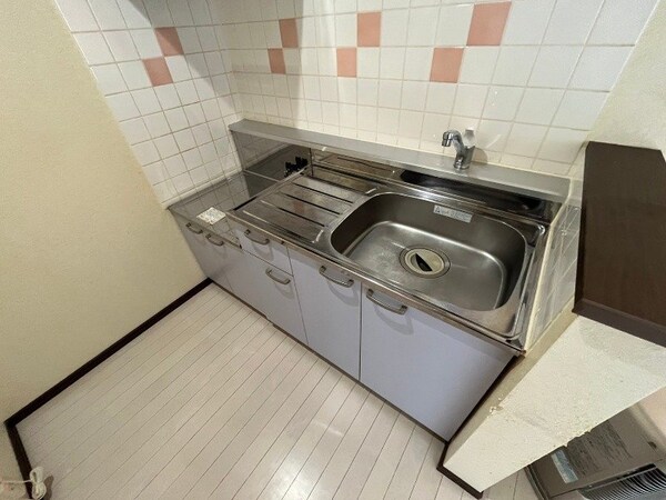 キッチン(シンプルなキッチンです。ガスコンロも設置できる仕様です。)