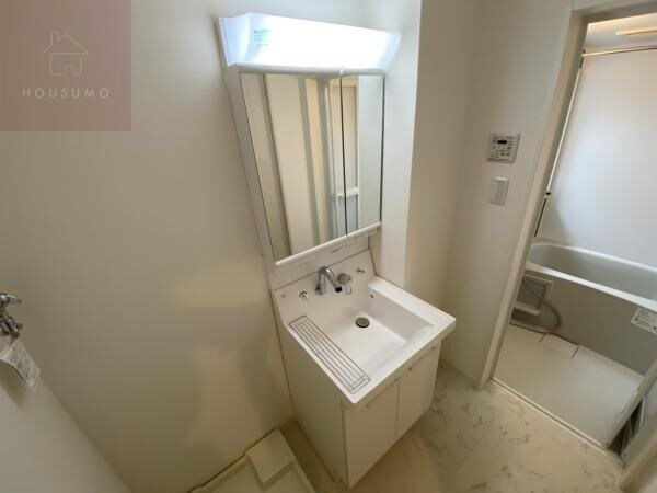 物件内観写真21　(朝の支度にも助かる、独立の洗髪洗面化粧台)