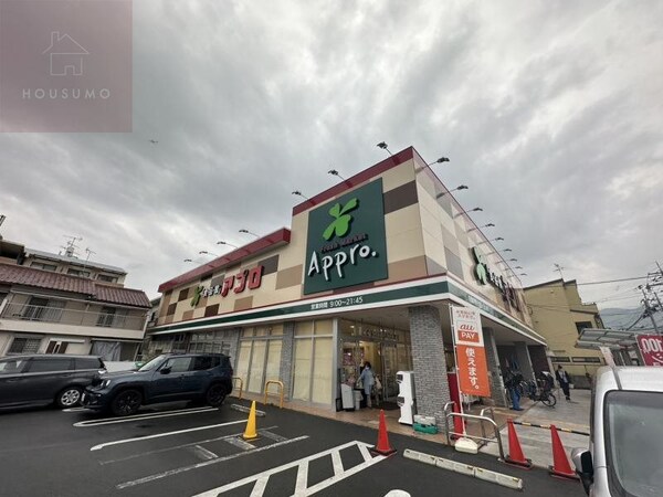 周辺環境(食品館アプロ 高安店 858m)
