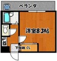 クレールステュディオの間取図