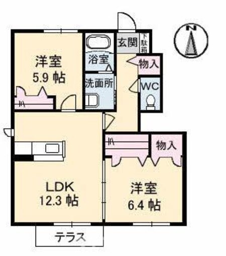 フロンティア綾川 B棟外観写真