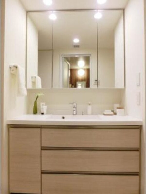 独立洗面台(モデルルーム：小物は含まれません)