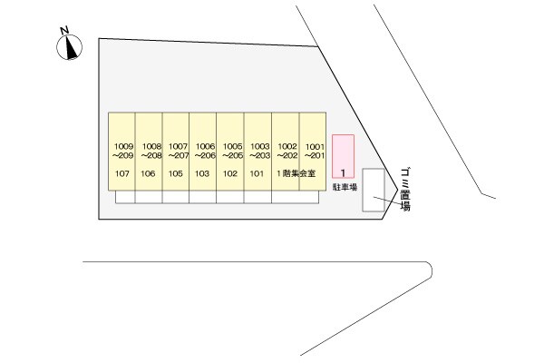 物件外観写真3　(車をお持ちの方に嬉しい駐車場付きの物件です)