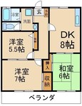 シュテルンハイムB棟の間取図