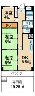 枚方ハイツ８号館の間取図