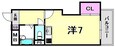 阪急今津線 門戸厄神駅 3階建 築39年の間取図
