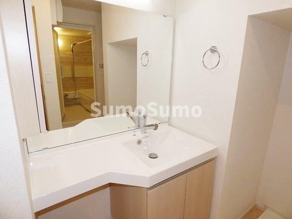 洗面・脱衣所(忙しい朝には欠かせない洗面所です)