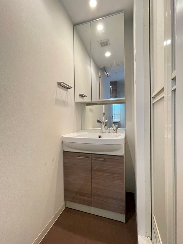 洗面・脱衣所(忙しい朝には欠かせない洗面所です)