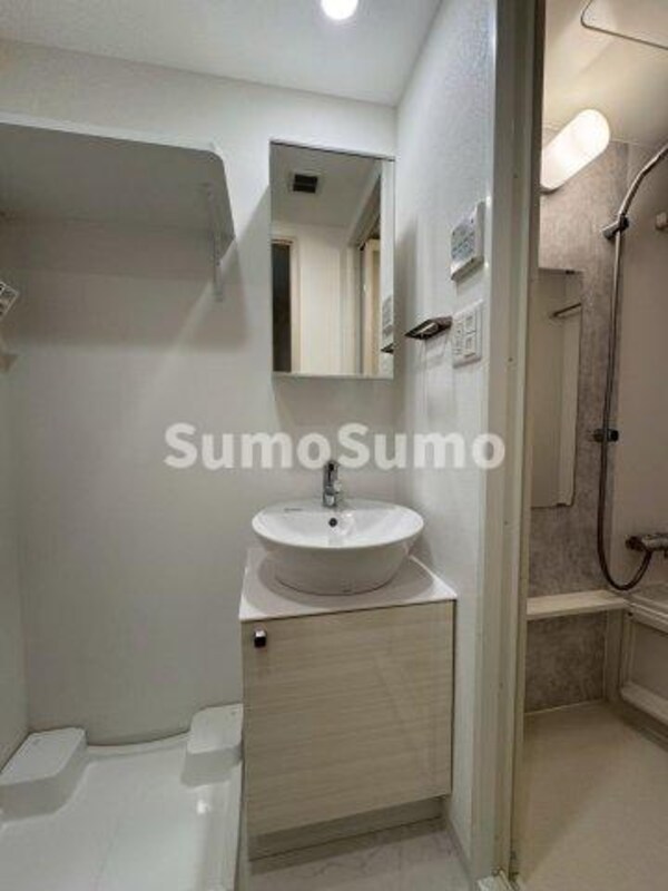 洗面・脱衣所(ゆったりとスペースのある洗面所)