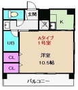 プレジール大橋の間取図