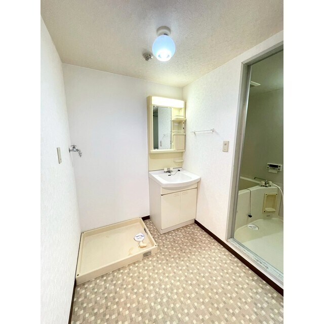 物件内観写真14　(アコーディオンカーテンの洗面所)