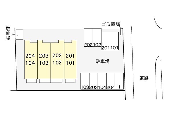 物件外観写真3　(駐車場配置図)