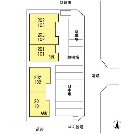 物件外観写真2　(駐車場配置図)