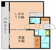 福岡市営地下鉄箱崎線 呉服町駅 15階建 築17年の間取図