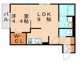 鹿児島本線 小倉駅 2階建 築9年の間取図