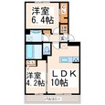 D-room八景水谷の間取図