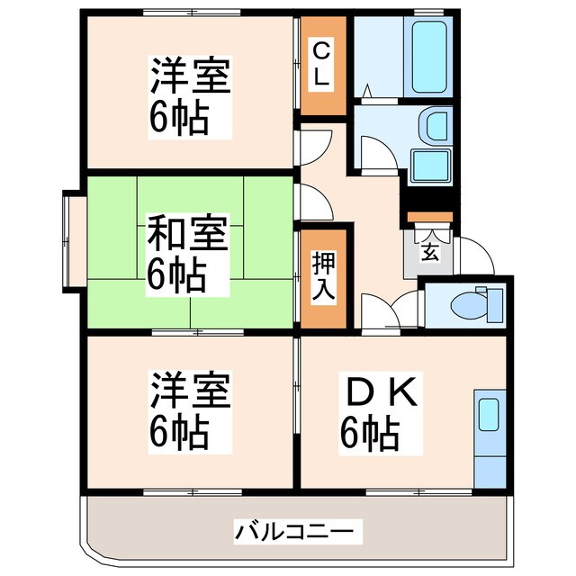 ガーデンサイドセヒロの間取り図