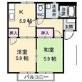 シュウフレグランスB棟の間取図