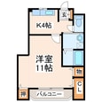 UKハイツⅡの間取図