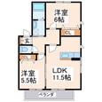 ヒルビレッジＡの間取図