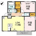 セジュールアルファC棟の間取図