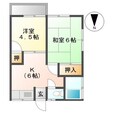 秋本ハイツＢの間取図