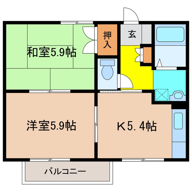 グラスグリーンＡ棟の間取り図